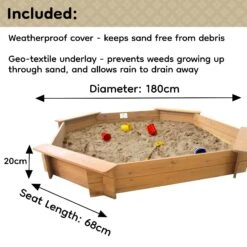 1.8m Diameter Octagonal Wooden Sandpit 10 1.8m Diameter Octagonal Wooden Sandpit -Le Toy Van Cheap Store 71ysVj cdIL. AC SL1500 2 2