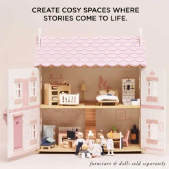 Le Toy Van Sophie's Wooden Dolls House -Le Toy Van Cheap Store H104 sophie luxury wooden doll house white pink rose girl boy dollhouse shutters eco plastic free fsc gift 6