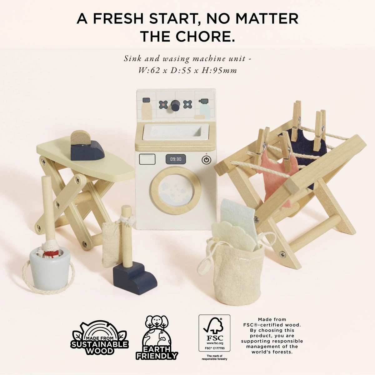 Le Toy Van Wooden Dolls House Laundry Room 6 Le Toy Van Wooden Dolls House Laundry Room - Image 4