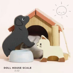 Le Toy Van Dolls House Pet Set -Le Toy Van Cheap Store ME043 pet set cat dog shelter wooden toy animal dollhouse sustainable eco gift boy girl wood red black blue stem 5 f03585e9 63fc 47ea a7dc b927753b6170