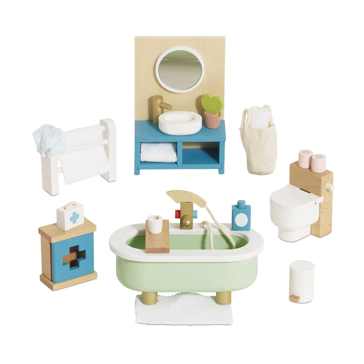 Le Toy Van Wooden Dolls House Bathroom Furniture 4 Le Toy Van Wooden Dolls House Bathroom Furniture - Image 2