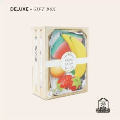 Le Toy Van Smoothie Fruit Wooden Market Crate -Le Toy Van Cheap Store TV183 fruits five a day crate wooden playfood toy banana peach strawberry watermelon eco healthy market food kids gift 3