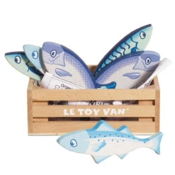 Le Toy Van Market Fish Wooden Play Food Crate