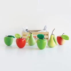 Le Toy Van Orchard Fruits Wooden Market Crate -Le Toy Van Cheap Store TV191 Apple Pears Red Green Harvest Crate