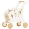 Le Toy Van Shopping Grocery Trolley & Bag -Le Toy Van Cheap Store TV316 shopping trolley white wood market bag supermarket playfood wooden roleplay toy boy girl eco 1