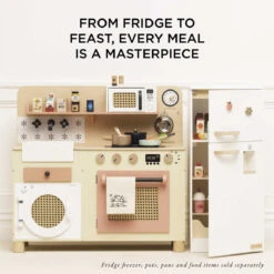 Le Toy Van Rattan Family Wooden Play Kitchen -Le Toy Van Cheap Store TV347 ultimate large family wooden toy play kitchen rose pink beige white rattan eco playfood roleplay gift accessories included 7