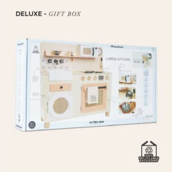 Le Toy Van Rattan Family Wooden Play Kitchen -Le Toy Van Cheap Store TV347 ultimate large family wooden toy play kitchen rose pink beige white rattan eco playfood roleplay gift accessories included 8