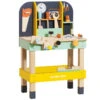 Le Toy Van Alex’s Toy Work Bench -Le Toy Van Cheap Store TV475 alex workbench toolbench tool screw wooden roleplay builder toy yellow grey blue 19