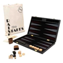 Wooden Backgammon Set With Tote Bag