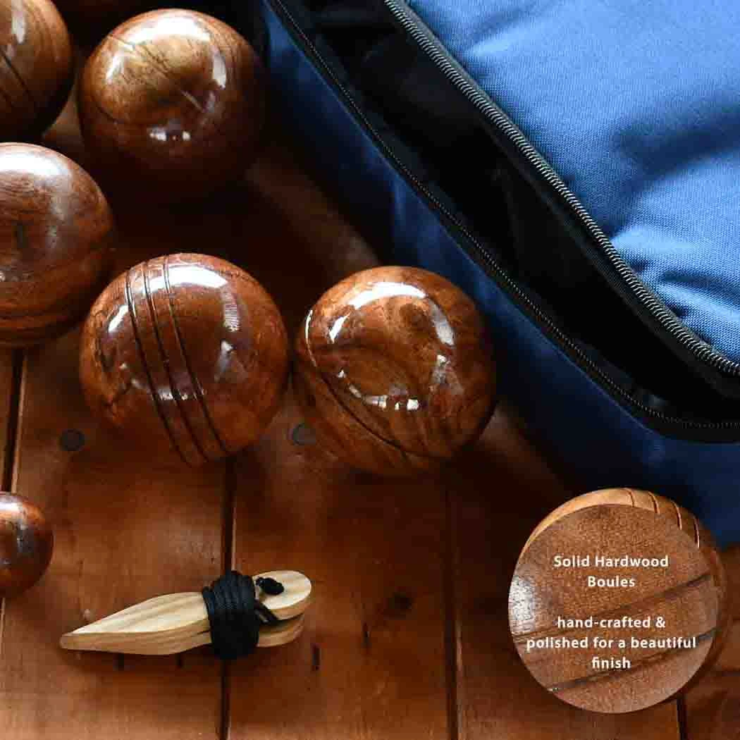 Wooden Boules Set - Pétanque - Deluxe Game Set 4 Wooden Boules Set - Pétanque - Deluxe Game Set - Image 2