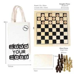 Chess And Draughts Set - Wooden 2-in-1 Set -Le Toy Van Cheap Store big game hunters chess draughts sets wooden chess and draughts set 29673197764685 201465