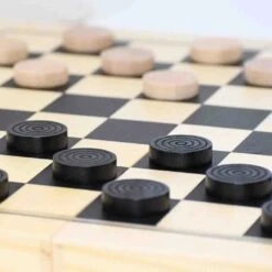 Chess And Draughts Set - Wooden 2-in-1 Set -Le Toy Van Cheap Store big game hunters chess draughts sets wooden chess and draughts set 29673197797453 993366