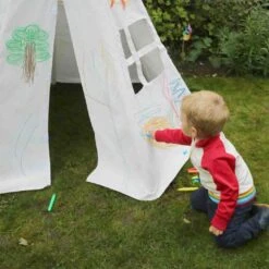 Colour-In Teepee Play Tent -Le Toy Van Cheap Store big game hunters children teepees colour in playhouse with wash out pens 29673741844557 672791
