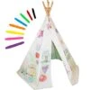 Colour-In Teepee Play Tent -Le Toy Van Cheap Store big game hunters children teepees colour in playhouse with wash out pens 29673741877325 723466