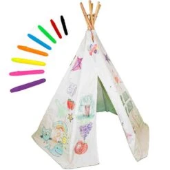 Colour-In Teepee Play Tent