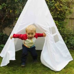 Plain White Cotton Teepee Play Tent -Le Toy Van Cheap Store big game hunters children teepees white cotton teepee 29673201664077 324649