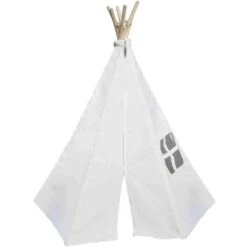 Plain White Cotton Teepee Play Tent