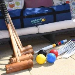 Croquet Set - Full Size - Premium 4 Player Set - Outdoor 11 Croquet Set - Full Size - Premium 4 Player Set - Outdoor -Le Toy Van Cheap Store big game hunters croquet sets full size croquet set 4 player 29673646817357 136795