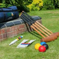 Croquet Set - Full Size - Premium 4 Player Set - Outdoor 10 Croquet Set - Full Size - Premium 4 Player Set - Outdoor -Le Toy Van Cheap Store big game hunters croquet sets full size croquet set 4 player 29673646915661 434401