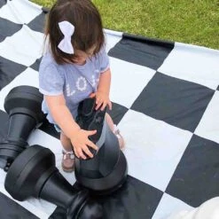 Giant Chess Mat (3m X 3m) - Indoor & Outdoor 10 Giant Chess Mat (3m X 3m) - Indoor & Outdoor -Le Toy Van Cheap Store big game hunters giant chess draughts mats giant chess mat 29673558736973 821749