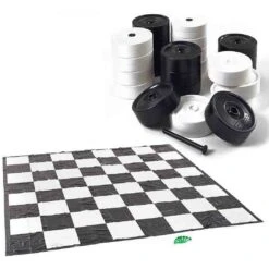 Giant Draughts And Mat Package - Indoor & Outdoor