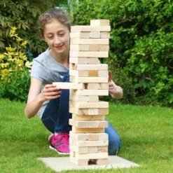 Jumbo Hi-Tower - Giant Stacking Game -Le Toy Van Cheap Store big game hunters giant jenga hi towers jumbo hi tower in a bag 29673468887117 354209