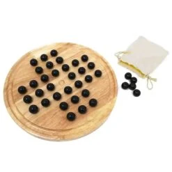 Marble Solitaire Board Game - With Cotton Carry Bag 7 Marble Solitaire Board Game - With Cotton Carry Bag -Le Toy Van Cheap Store big game hunters marble solitaire marble solitaire board game 29673414066253
