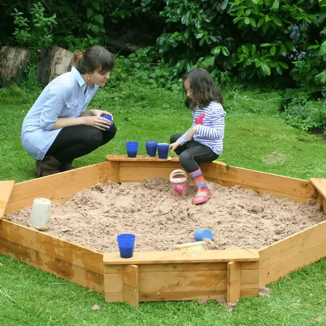 1.8m Diameter Octagonal Wooden Sandpit 7 1.8m Diameter Octagonal Wooden Sandpit - Image 5