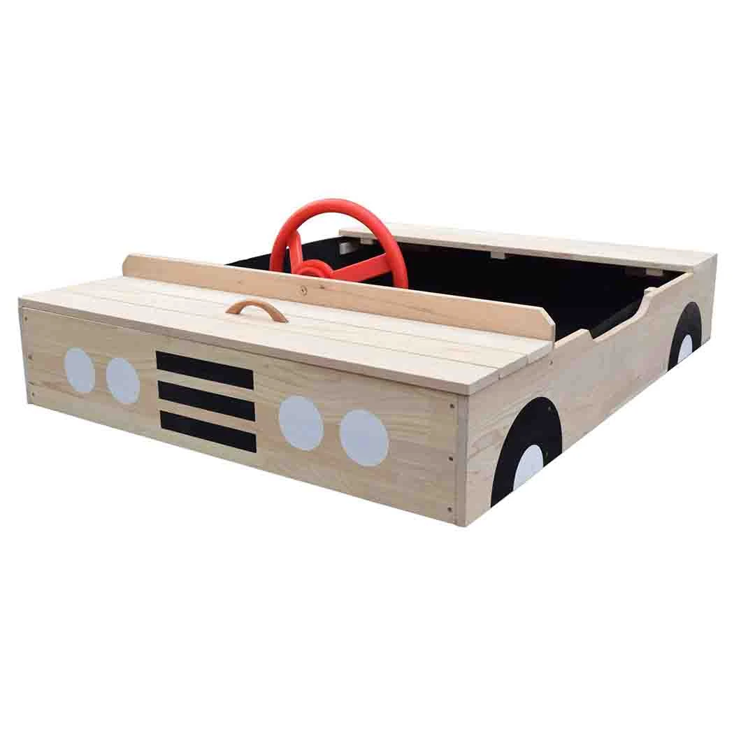 Car Shaped Wooden Sandpit 3 Car Shaped Wooden Sandpit