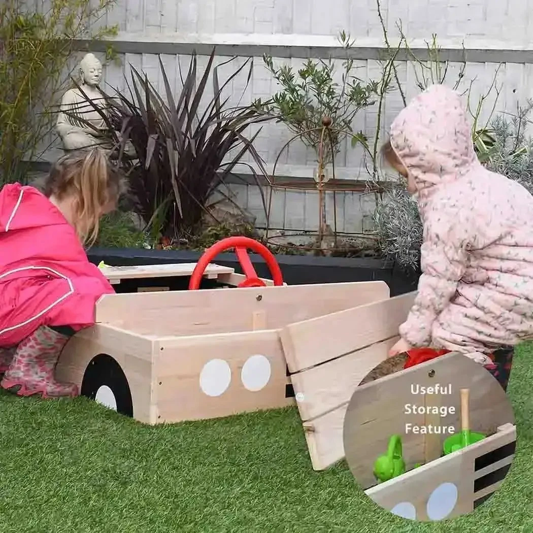 Car Shaped Wooden Sandpit 5 Car Shaped Wooden Sandpit - Image 3