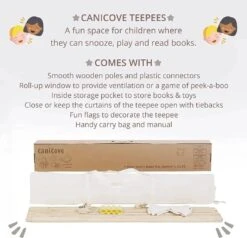 Teepee Play Tent - Wigwam - Plain White - Cotton Canvas 16 Teepee Play Tent - Wigwam - Plain White - Cotton Canvas -Le Toy Van Cheap Store totsahoy children teepees canicove teepee tent for kids 29678811152461